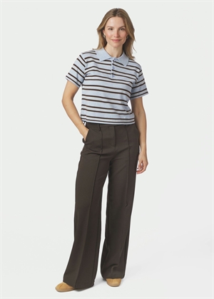 Mulann polo knit bluse Light Blue Neo Noir 